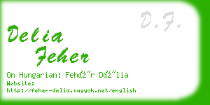 delia feher business card